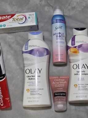 OLAY Ultra Moisture Body Wash-Neutrogena Face Wash And Colgate Bundle